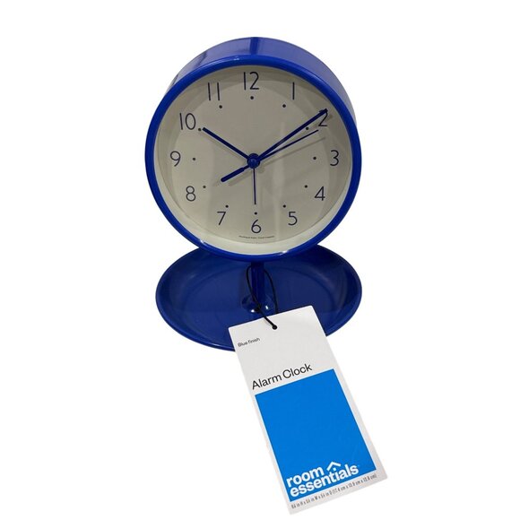 Room Essentials Blue Trinket Tray Alarm Clock Round Design - Picture 2 of 7